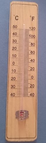 Thermometer 22 cm aus Holz