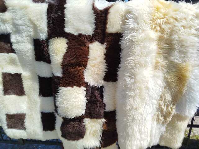 Patchwork-Schaffellteppiche, 2 m