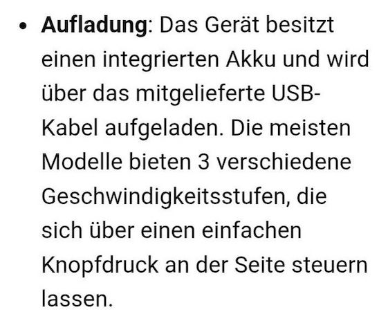Tragbarer Nackenventilator 3000mAh USB Akku Rotorlos 3 Stufen Weiß Büro Reise