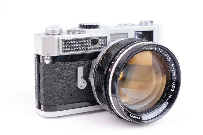 Canon 50mm f/0.95 TV Objektiv mit Canon 7