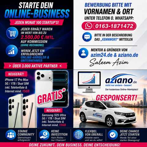 Gründe dein startup in Homeoffice Online -Business eBay amazon