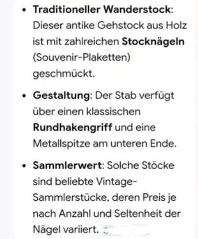 Wanderstock Spazierstock 23 Stocknägel für Wanderstock