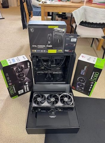 GeForce RTX 5090, RTX 5080, RTX 5070 Ti, RTX 5070, RTX 4090, RTX 4080 Super,  RTX 4080, RTX 4070 Ti