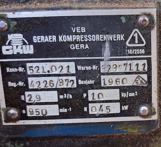 Kompressor mit Motor 1960, funktionstüchtig