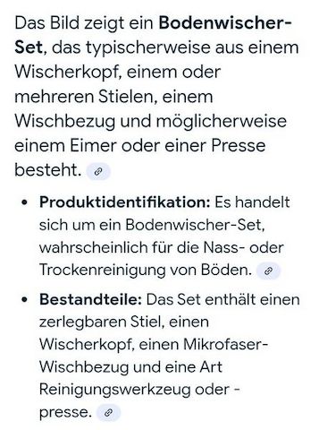 Großer Flachmop, Flacher Wischmopp, 360° Drehgelenk Bodenwischer Set Flachmopp