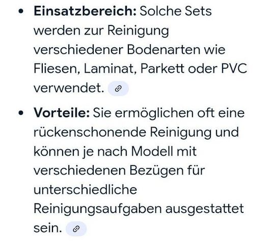 Großer Flachmop, Flacher Wischmopp, 360° Drehgelenk Bodenwischer Set Flachmopp
