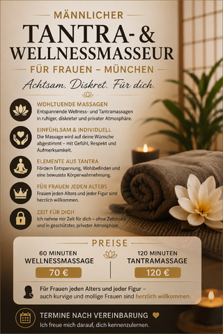 Männlicher Masseur für Frauen – Wellness & Tantra