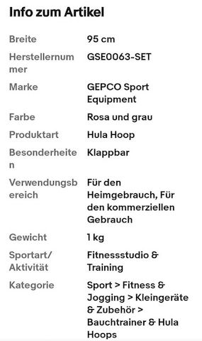 8 Teile Hula Hoop Fitness Reifen Schaumstoff Bauchtrainer Fitnesstraining