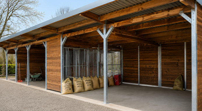 Heuraufe für Pferde | Futterplatz für Weide & Paddock | Pferderaufe