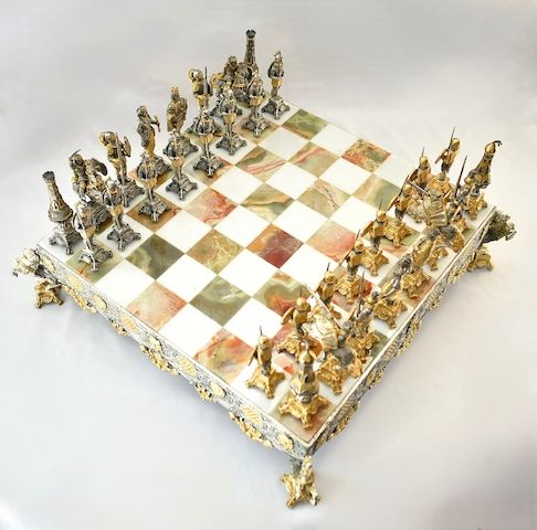 Giuseppe Vasari Mittelalter Schachspiel Vergoldet