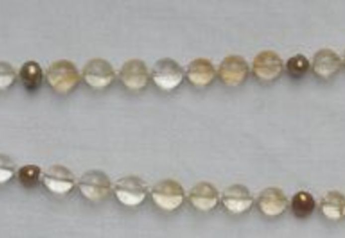 Citinkette mit Citrinanhänger, 925 Silber