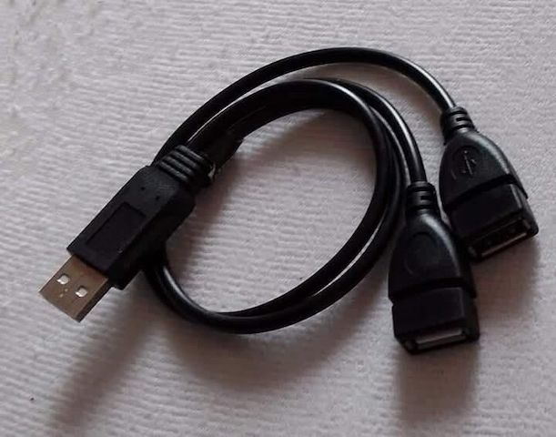 Kabel USB Typ A Stecker zu 2 x USB Typ A Buchse Y-Splitter Ladekabel