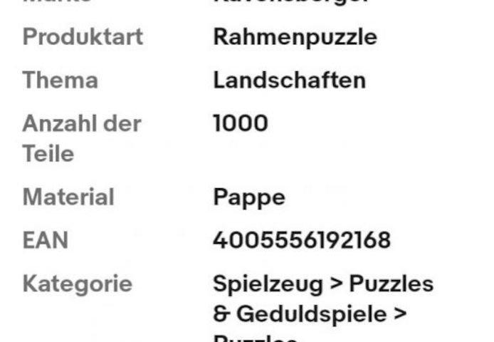 Ravensburger Puzzle 192168 – 1000 Teile Krawendelgebirge in Österreich