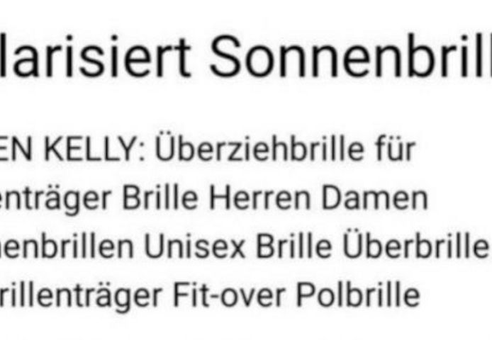 Polarisiert Sonnenbrille SHEEN KELLY Überziehbrille: 