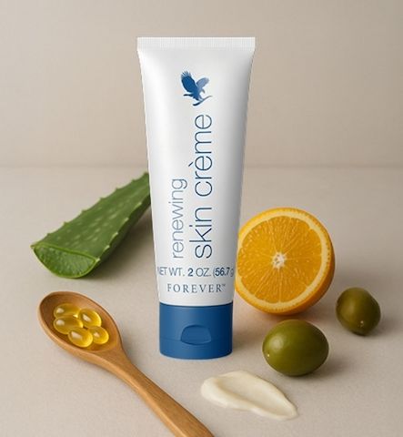Die Lieblings-Anti-Aging-Lösung meiner Mutter: Forever Renewing Skin Crème mit Aloe Vera.