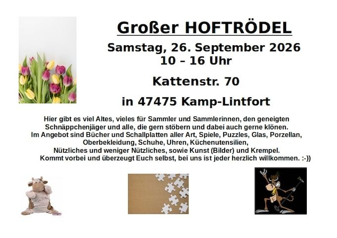 Großer Hoftrödel - 26.09.2026 - Kamp-Lintfort