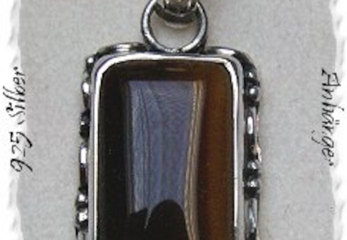 Tigeraugeanhänger, 925 Silber