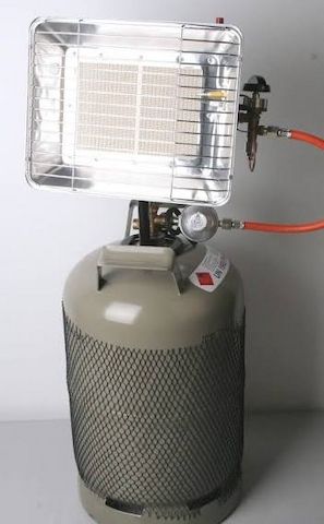 5 kg Propangasflasche mit Heizstrahler für Garage, Camping, Gartenhaus, Outdoor, Heizung