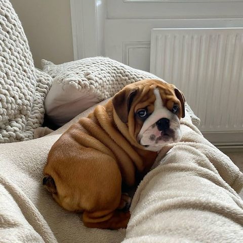 Englische Bulldoggen-Welpen