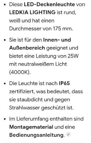 LED Deckenleuchte