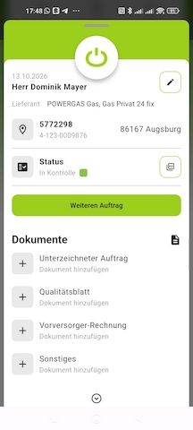 ich verkaufe Strom und Gas