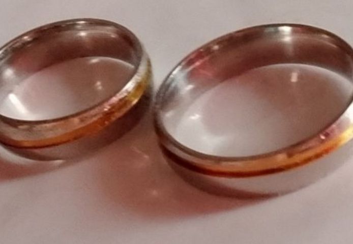 Ring Freundschaftsringe Partnerringe Verlobungsring Edelstahl Gold ohne Stein